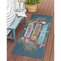 Beach Club Parrots Indoor/Outdoor Runner