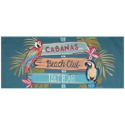 Beach Club Parrots Indoor/Outdoor Runner
