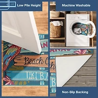 Beach Club Parrots Indoor/Outdoor Accent Rug