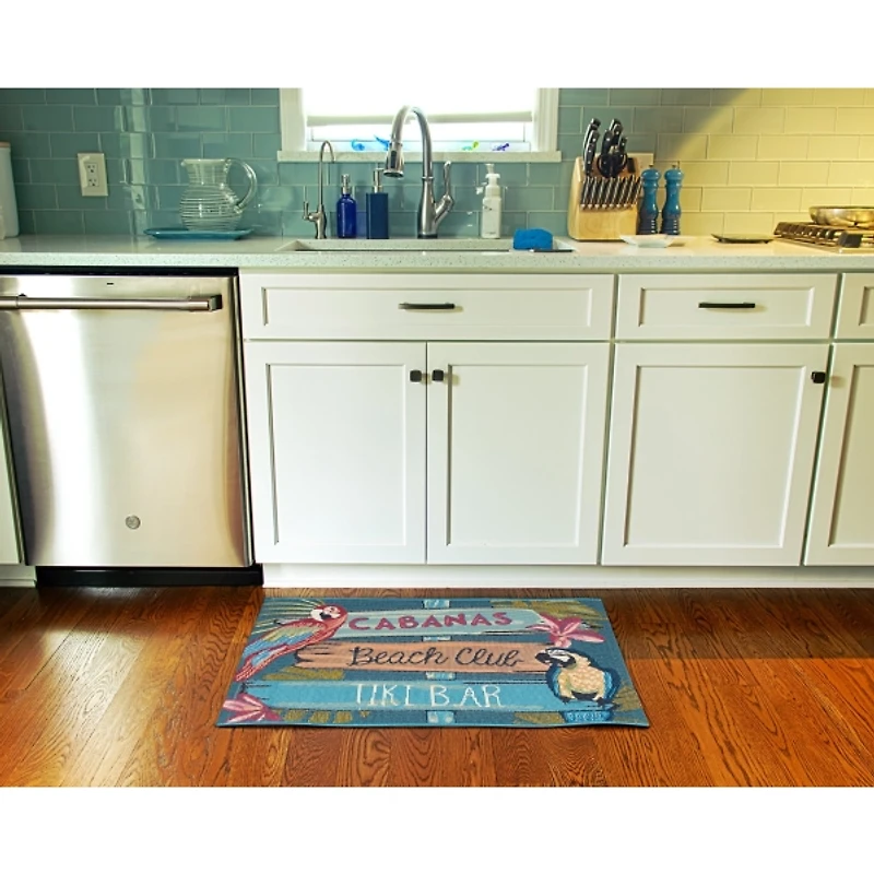 Beach Club Parrots Indoor/Outdoor Accent Rug
