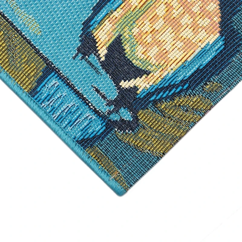 Beach Club Parrots Indoor/Outdoor Accent Rug