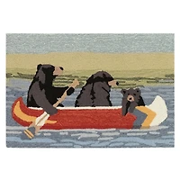 Black Bear Canoe Trip Outdoor Rug, 1.8x2.6