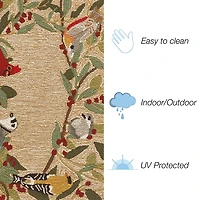 Birds & Berries Indoor/Outdoor Rug, 1x2