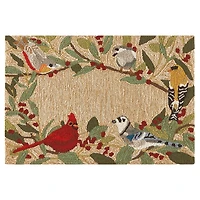 Birds & Berries Indoor/Outdoor Rug, 1x2