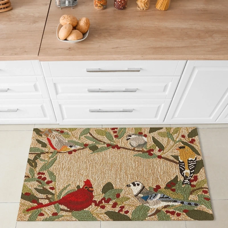 Birds & Berries Indoor/Outdoor Accent Rug, 2x3