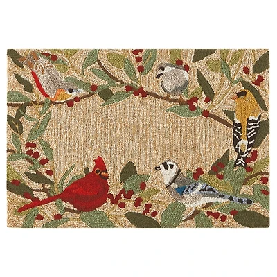 Birds & Berries Indoor/Outdoor Accent Rug, 2x3