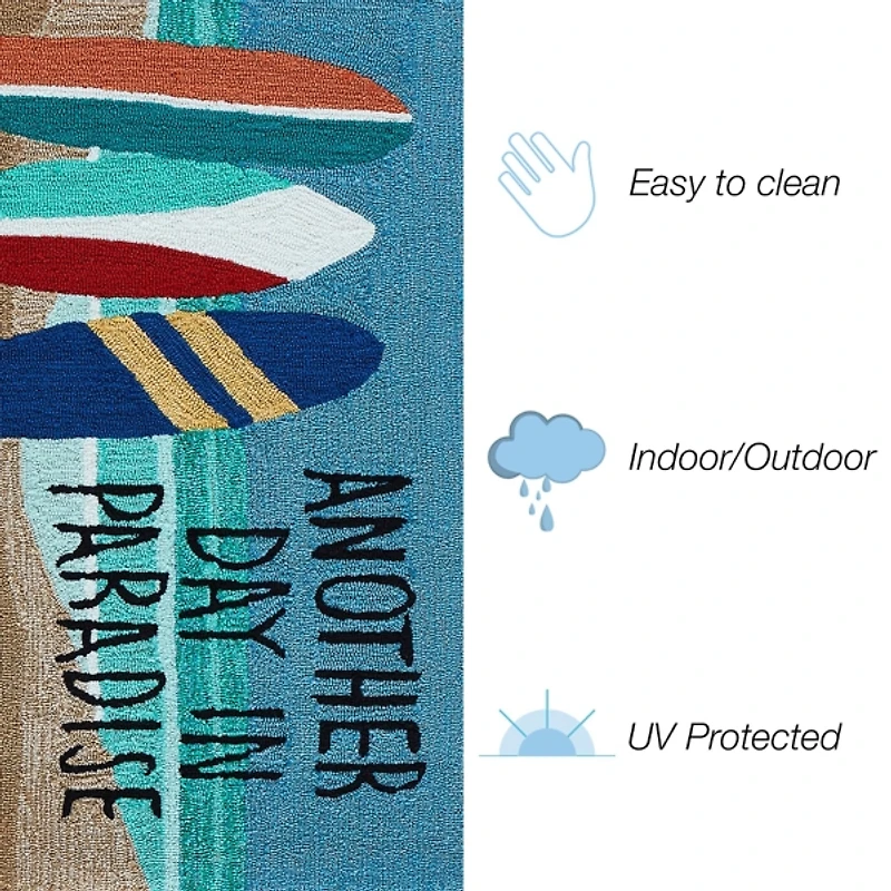 Another Day in Paradise Outdoor Accent Rug, 2x3