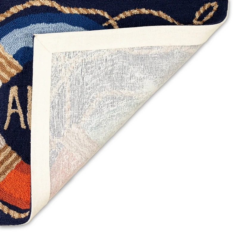 Navy Ahoy Indoor/Outdoor Accent Rug
