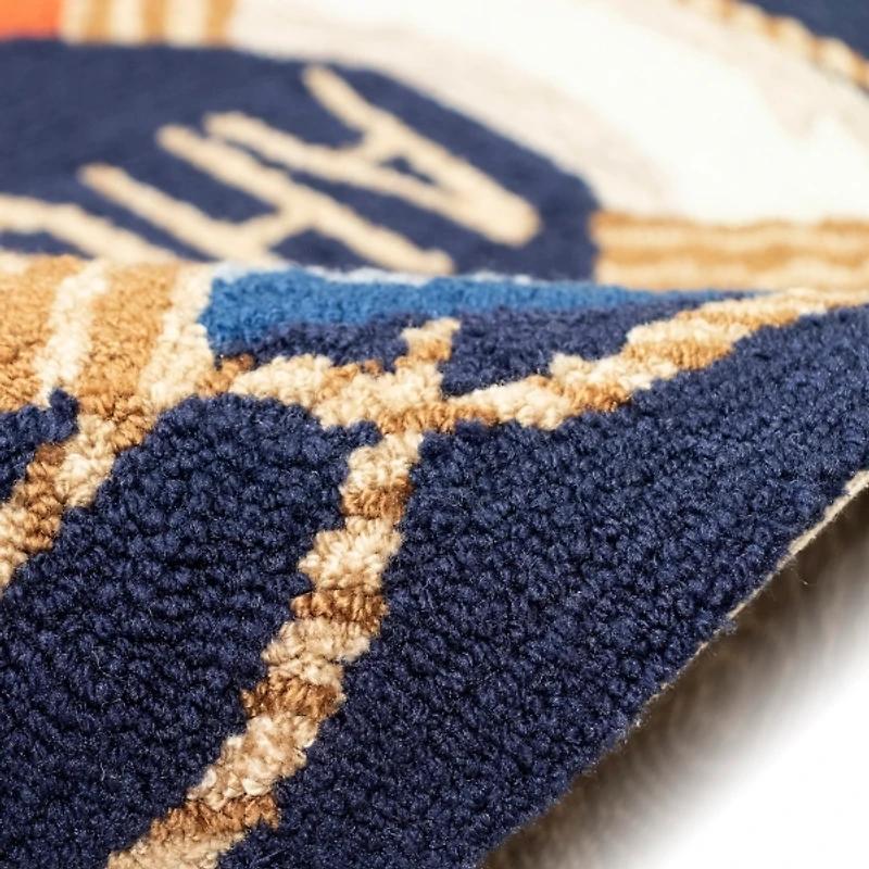 Navy Ahoy Indoor/Outdoor Accent Rug