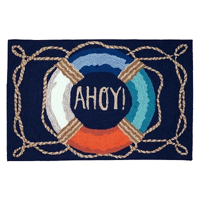 Navy Ahoy Indoor/Outdoor Accent Rug
