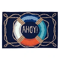 Navy Ahoy Indoor/Outdoor Accent Rug