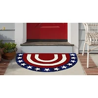 Stars & Stripes Indoor/Outdoor Half Round Rug, 2x3