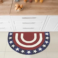 Stars & Stripes Indoor/Outdoor Half Round Rug, 2x3