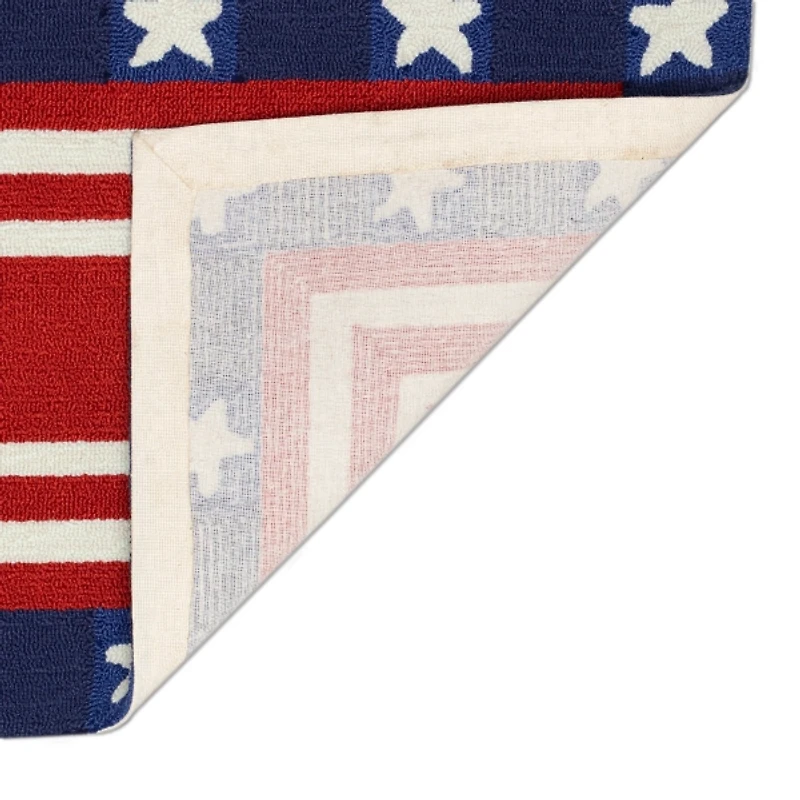 Stars & Stripes Indoor/Outdoor Half Round Rug, 2x3