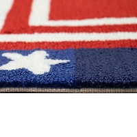 Stars & Stripes Indoor/Outdoor Half Round Rug, 2x3