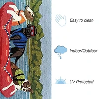 Pups Ahoy Indoor/Outdoor Accent Rug, 1x2