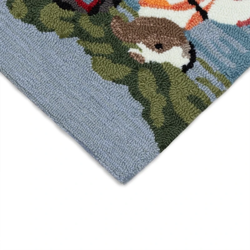 Pups Ahoy Indoor/Outdoor Accent Rug, 1x2