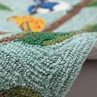 Blue Bird Choir Indoor/Outdoor Accent Rug