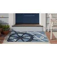 Blue Marine Helm Indoor/Outdoor Accent Rug, 1x2