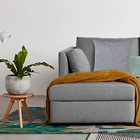 Blue and White Insignia Striped Pillow