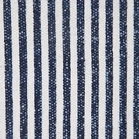 Blue and White Insignia Striped Pillow