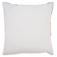 Blue and White Insignia Striped Pillow