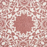 Dusty Rose and White Mandala Pillow