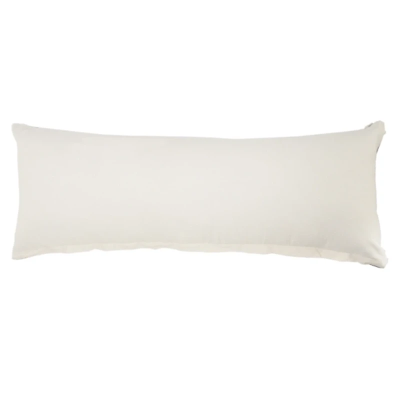 Gray and White Mandala Lumbar Pillow