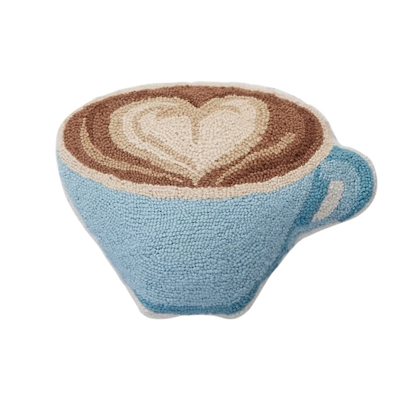 Latte Shaped Hooked Pillow