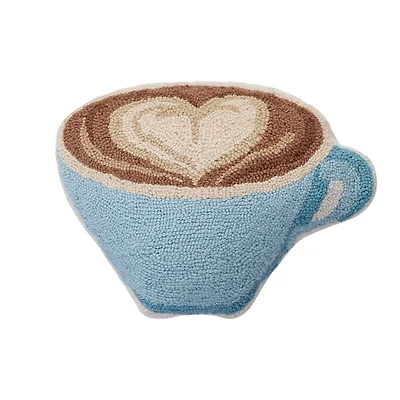 Latte Shaped Hooked Pillow