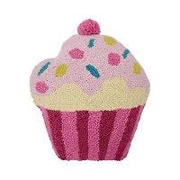Cupcake Shaped Hooked Pillow