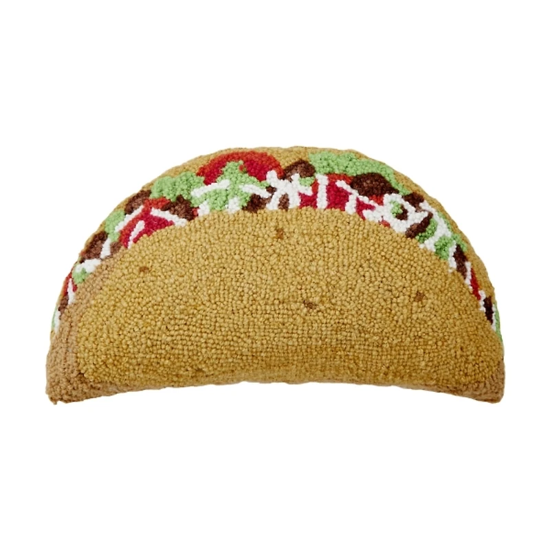 Taco Shaped Hooked Pillow