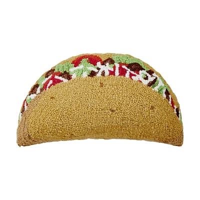 Taco Shaped Hooked Pillow