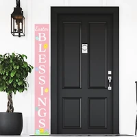 Pink Easter Blessings Porch Board
