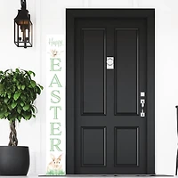 White Happy Easter Bunny Porch Board