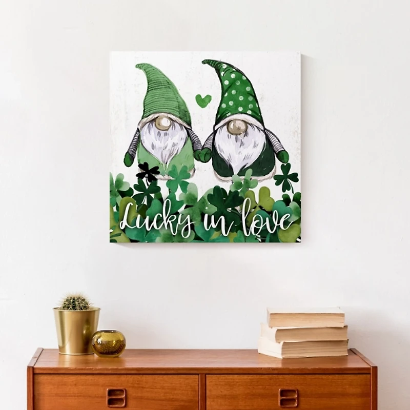 Luck Love Gnomes Canvas Art Print