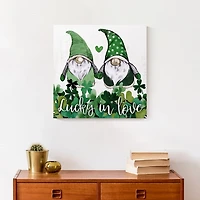 Luck Love Gnomes Canvas Art Print