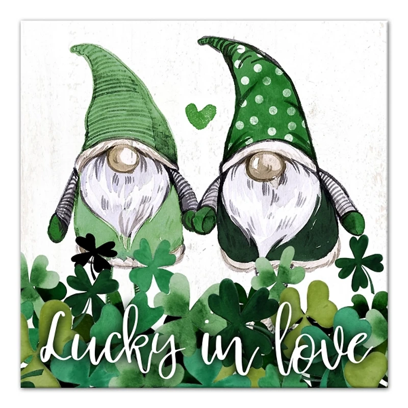 Luck Love Gnomes Canvas Art Print