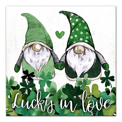 Luck Love Gnomes Canvas Art Print