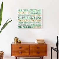 St Patricks Day Words Canvas Art Print