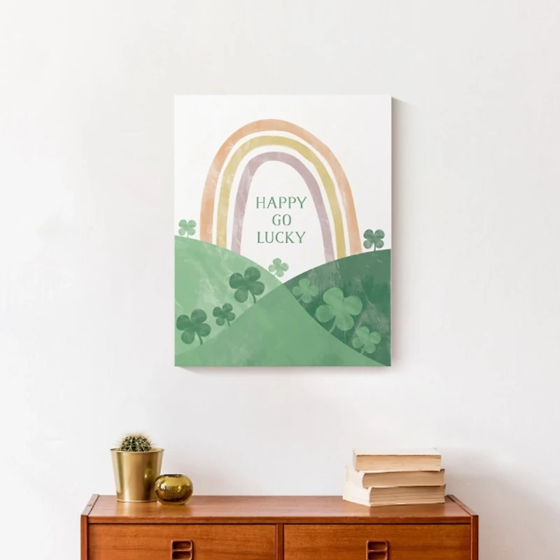 Happy Go Lucky Rainbow Canvas Art Print