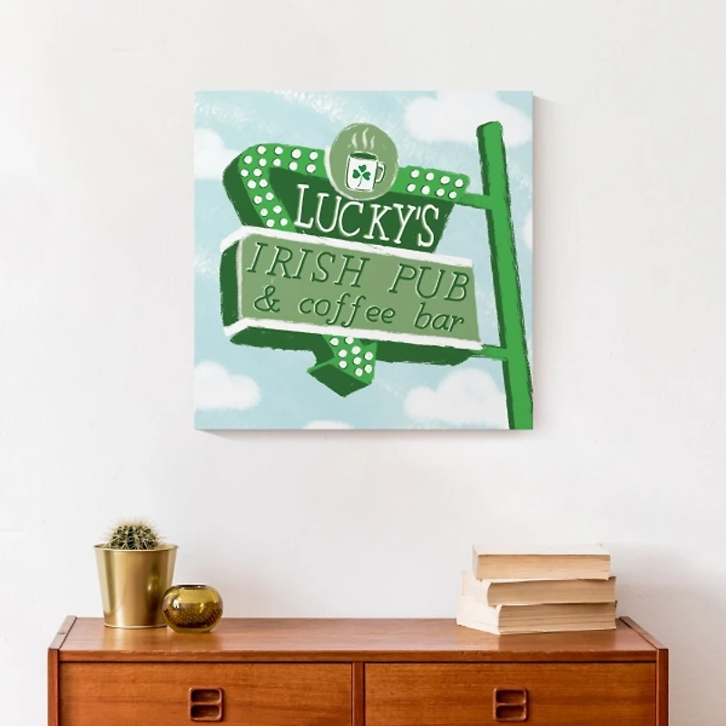 Luckys Irish Pub and Coffee Bar Canvas Art Print