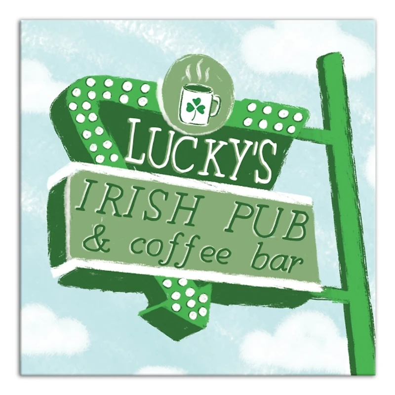 Luckys Irish Pub and Coffee Bar Canvas Art Print