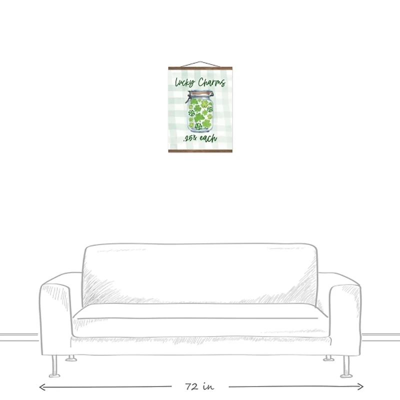 Lucky Charms Jar Hanging Canvas Art Print