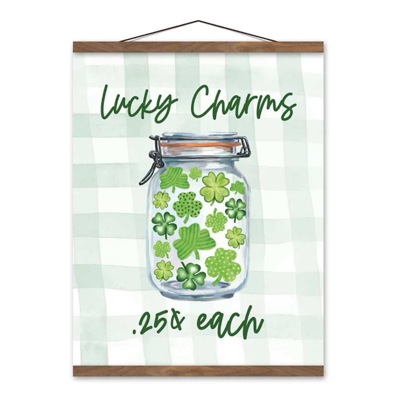 Lucky Charms Jar Hanging Canvas Art Print