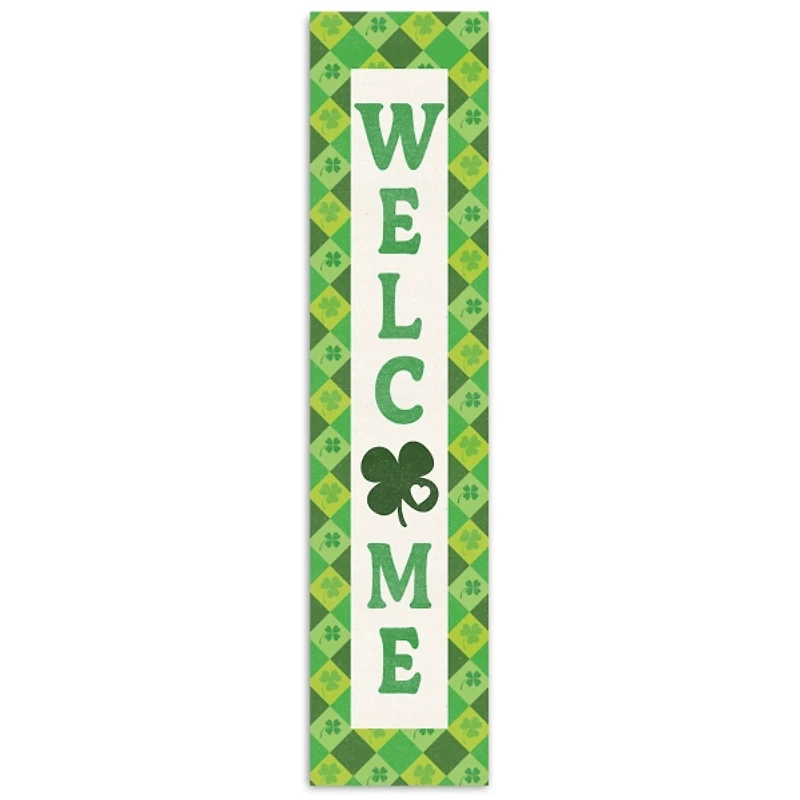 Welcome Clover Wooden Porch Board