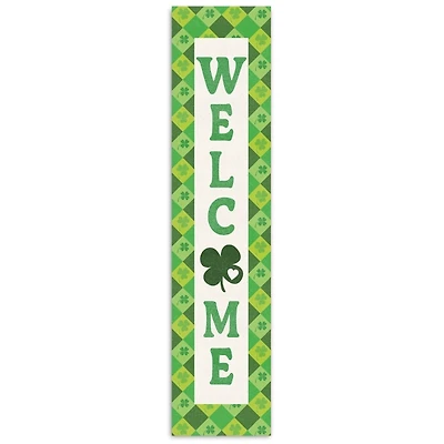 Welcome Clover Wooden Porch Board