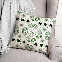 Geometric Shamrock Indoor/Outdoor Pillow