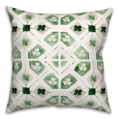 Geometric Shamrock Indoor/Outdoor Pillow