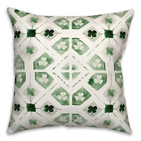 Geometric Shamrock Indoor/Outdoor Pillow